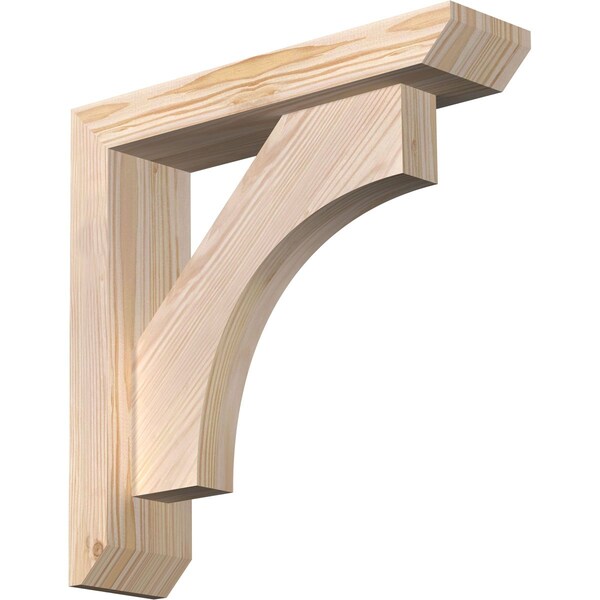 Ekena Millwork Westlake Slat Smooth Bracket w/ Offset Brace, Douglas Fir, 3 1/2"W x 14"D x 14"H BKT0402X14X14WTL06SDF - main